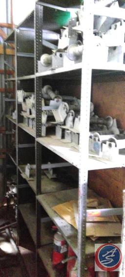 (1) 9X16 shelving unit All One Money, assorted electrical components...