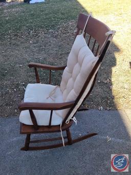 Vintage Rocking Chair with Pads and others