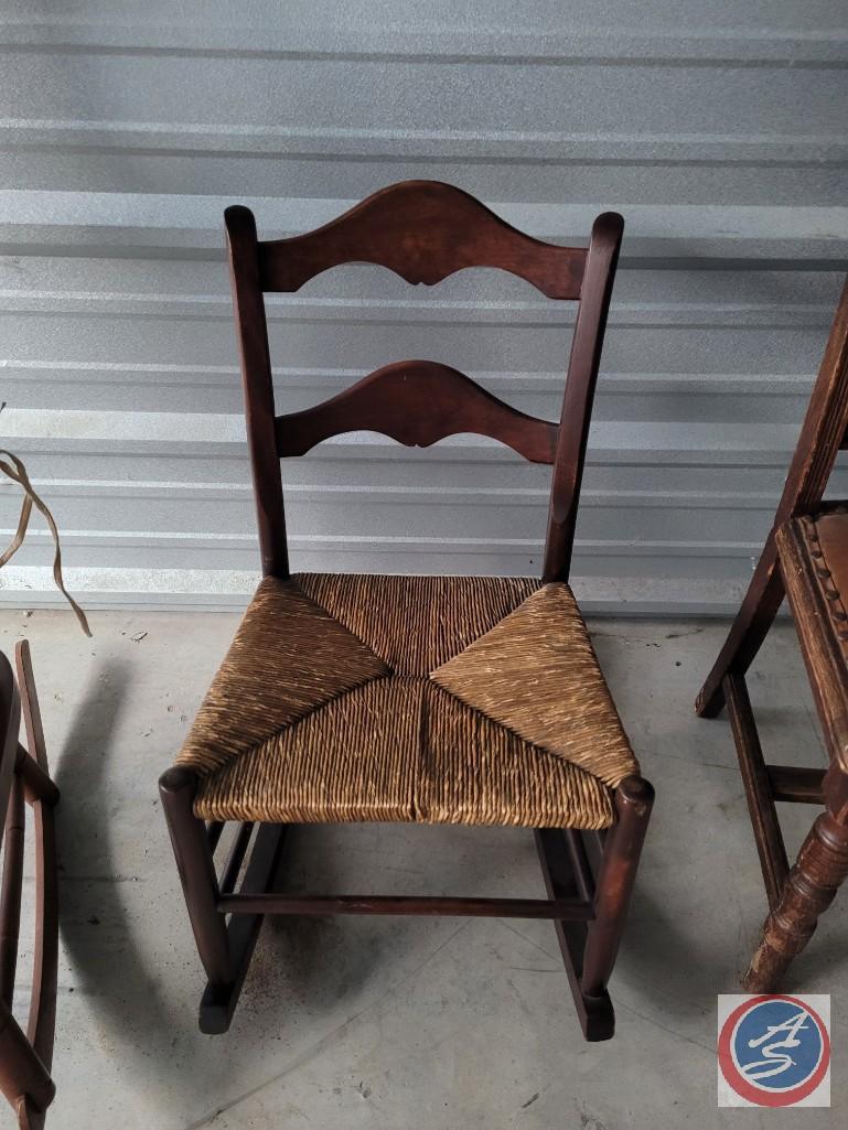 Vintage Rocking Chair with Pads and others