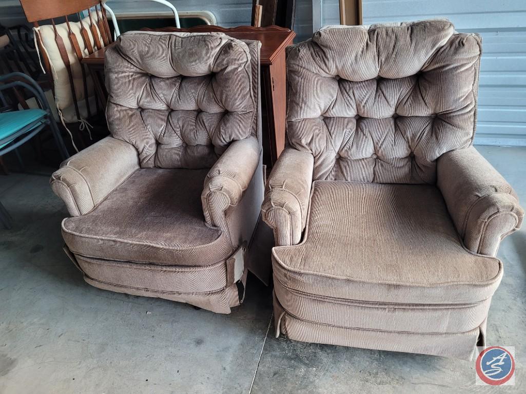 2 Brown Swivel Rockers