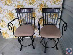 2 Iron Bar Stools