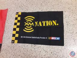 Flags - Huskers Nation, (2) Miller Lite Racing, Crown Royal and XM Nation...