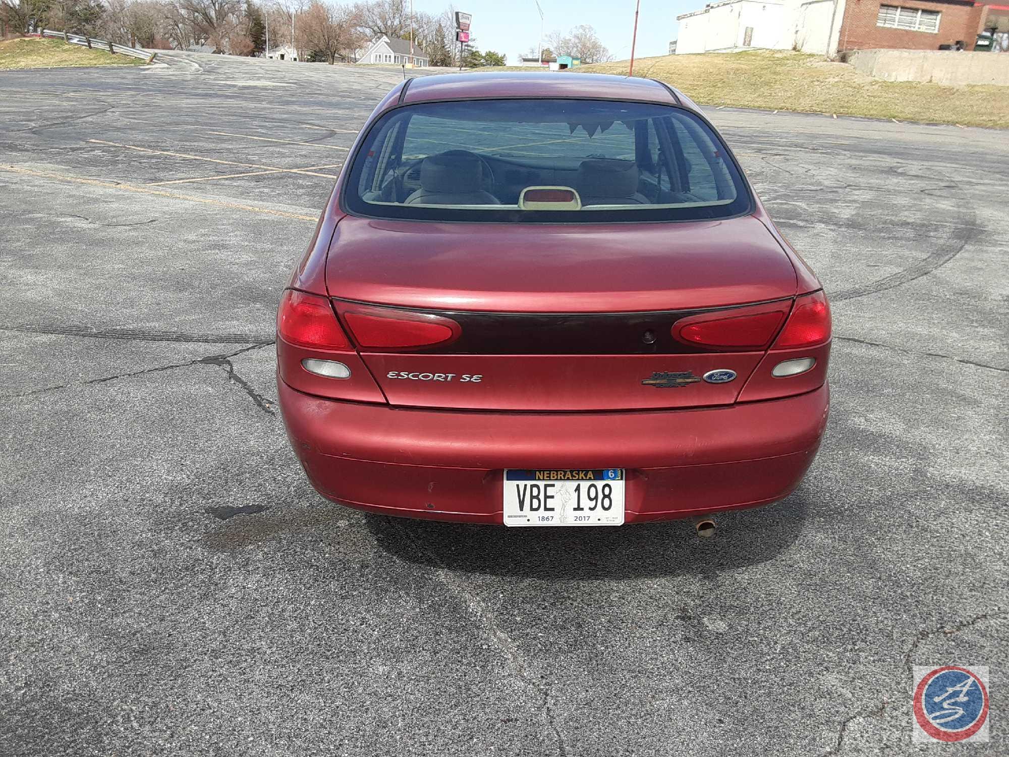 1998 Ford Escort Passenger Car, VIN # 1falp13p8ww102116 Year: 1998 Make: Ford Model: Escort Vehicle