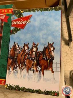 Bud stein , Budweiser holiday stein Hometown Holiday 1994 ,2000 Holiday Stein .