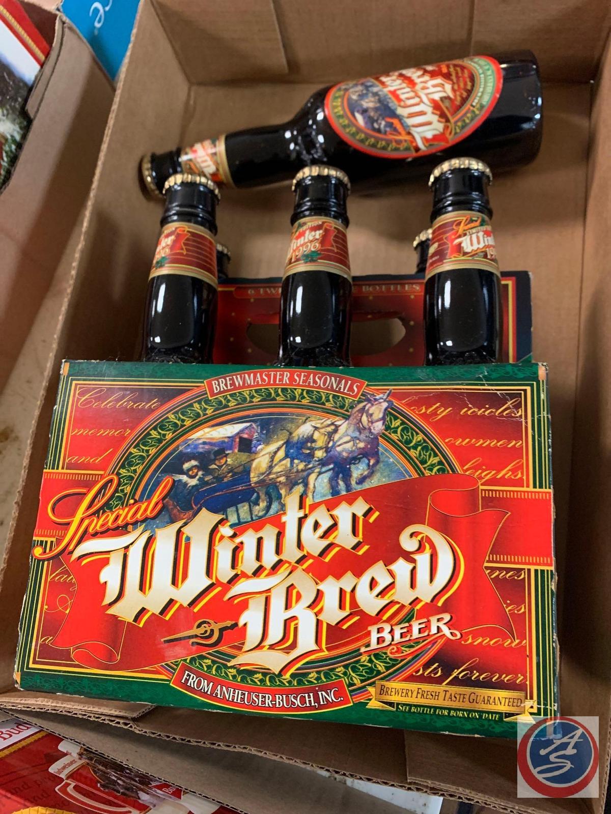 6 pk,BrewMaster Seasonal; Winter brew beer 1996, Siesta Ware Champion Clydesdales design, 1 Brew