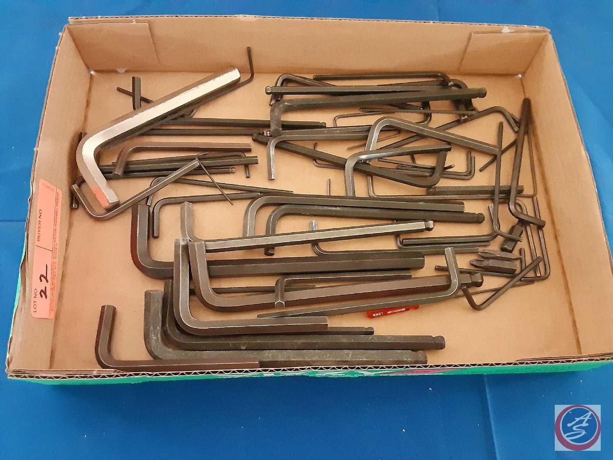 (1) Flat assorted allen wrenches.