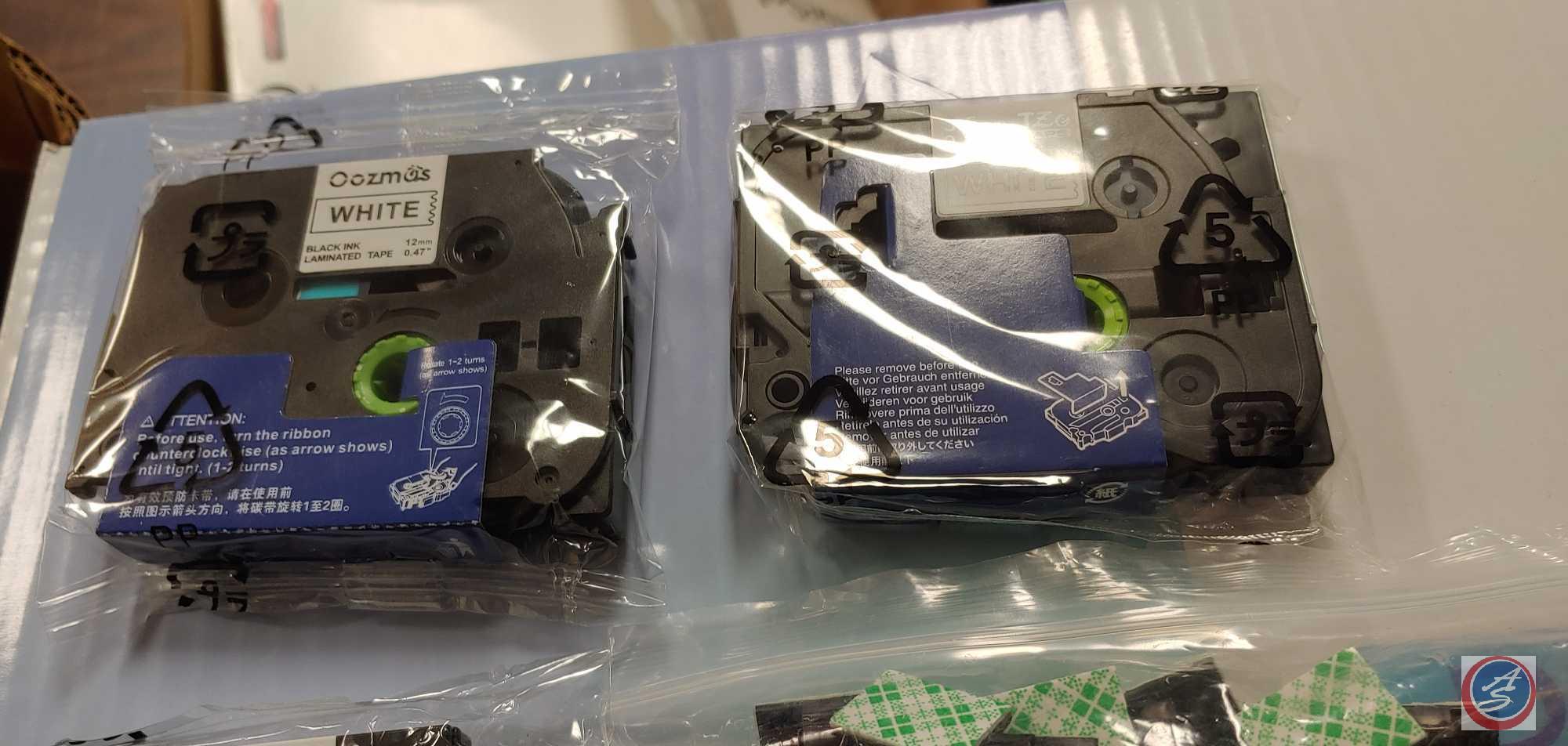 (1) Box of assorted Toner...cartridges, YN433(K),AZ-TN-433BK, OOzmo's Black Ink Laminated Tape, Eboo