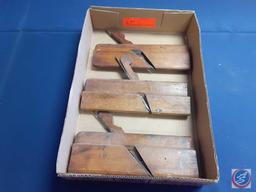 (3) Antique wood planes; (1) G.W. Sprague...#8 , (1) J. Wilson #9, (1) S.R. Hathaway Auburn Tool Co.