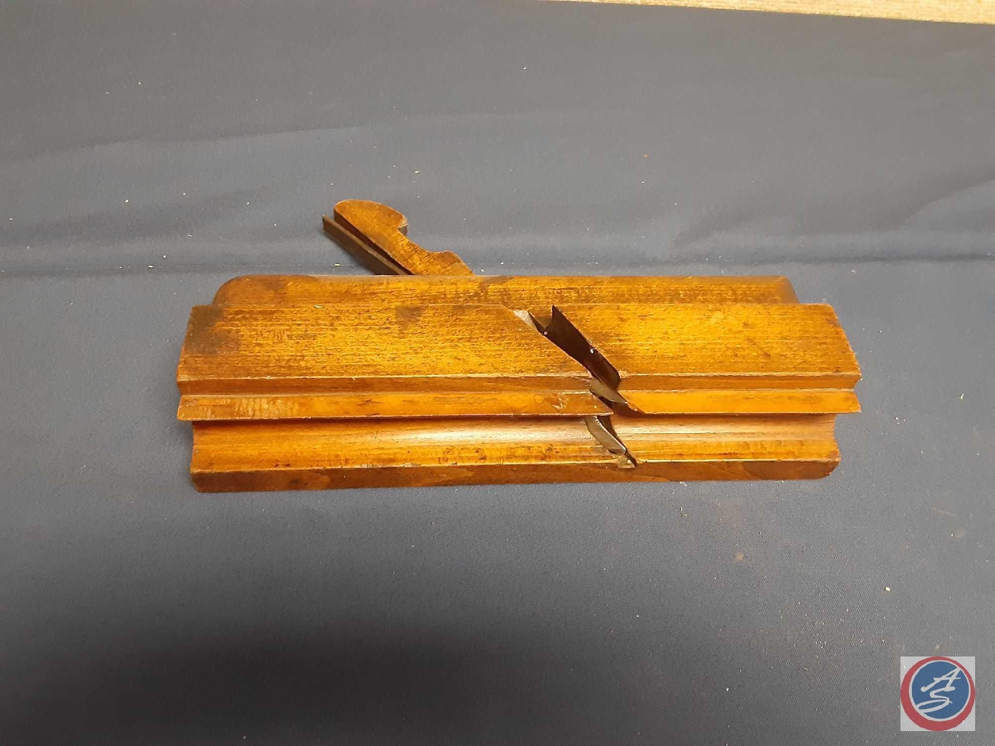 (3) Antique wood planes; (1) R.M. Wilson 7/8",(1) ER Wunderling 3/8" No.105;(1) Ohio Tool Co. CL.