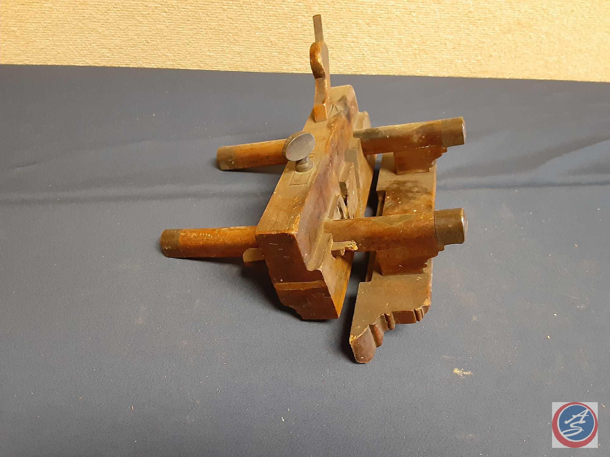 (3) Antique wood planes; (1) John Moseley 64-56 Broad St. B Company London. (1) JOS M. Shirden.