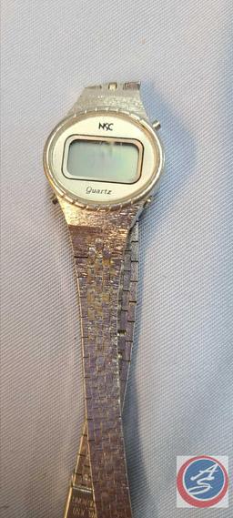 (3) NSC quartz digital silver tone women's... watch, Timex gold and silver tone women's... watch,