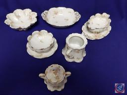 Haviland Limoges dinnerware service for 6, 71 pieces including cream & sugar bowls, gravy boat,