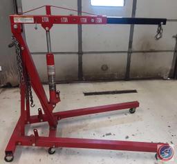 Strongway 2 ton hydraulic engine hoist with load leveler