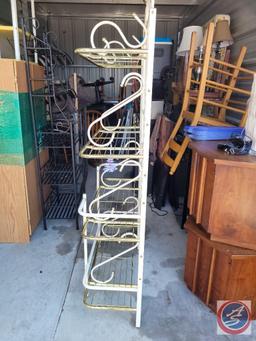 White Metal Bakers Rack