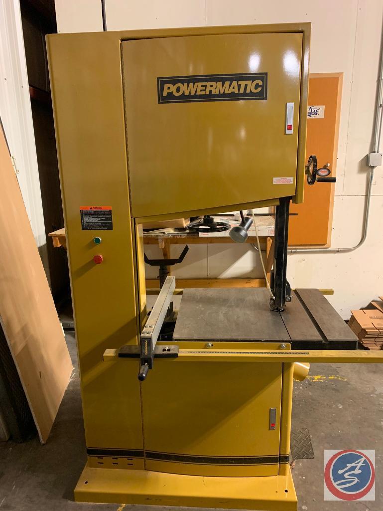 Power matic woodworking band saw with extra blade. Model# 2415-3, s/n 120124151019 and stock #