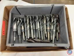 Flat of assorted drill bits