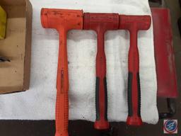 Snapon dead blow hammers, oil filter wrench, Electric drill abrasive brushes