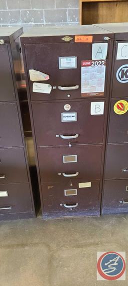 (3) Metal Filing Cabinets approx measurements for each are: 18"WX52"Hx28.5"D.