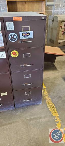 (3) Metal Filing Cabinets approx measurements for each are: 18"WX52"Hx28.5"D.