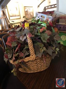 (1) Basket full of Greenery. basket is 21"HX19"L.