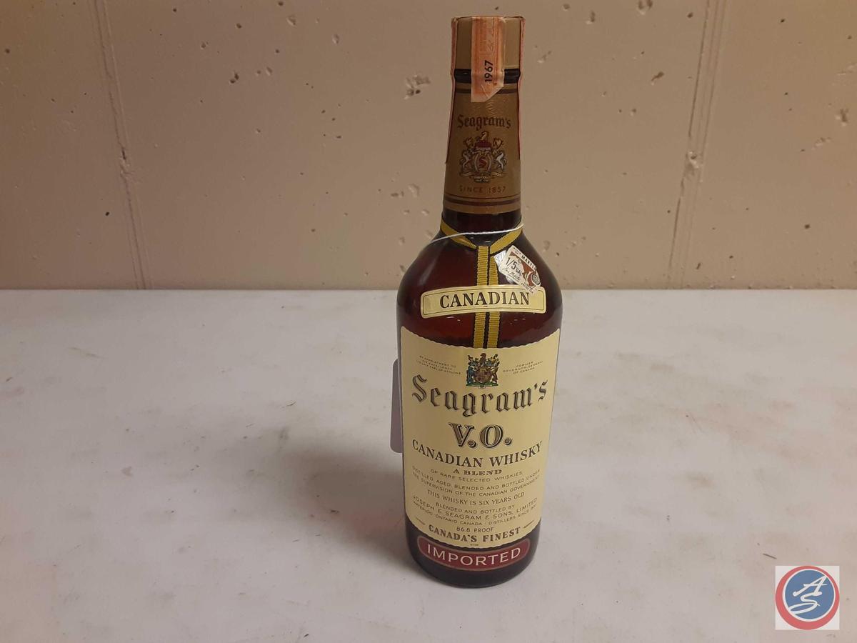 (1) Bottle State of Maryland 1/5 gallon Canadian Seagram's V.O. Canadian Whiskey A Blend Canada's