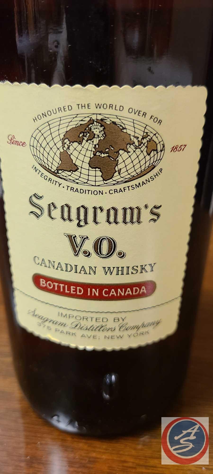 (1) Bottle State of Maryland 1/5 gallon Canadian Seagram's V.O. Canadian Whiskey A Blend Canada's