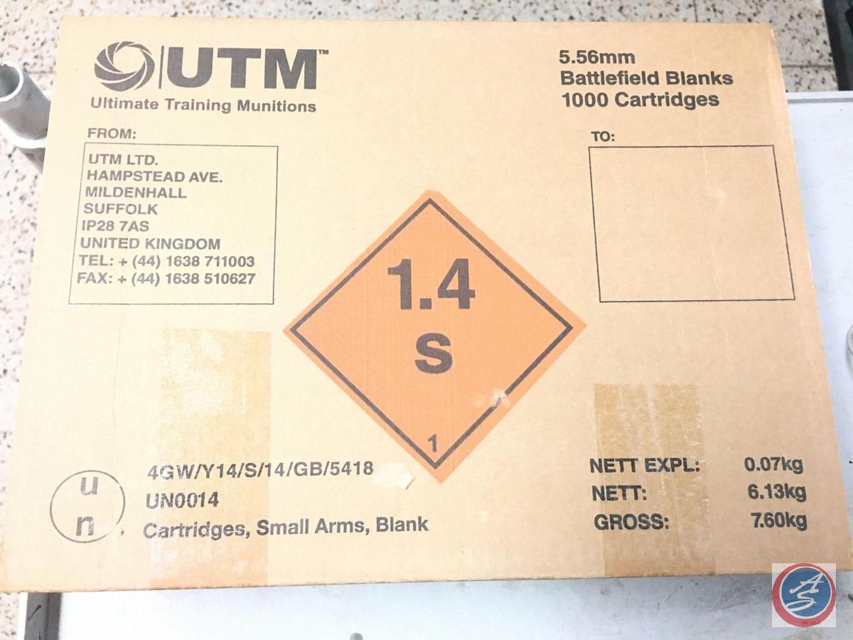 5.56mm Battlefield Blanks (5,000 Rounds - (5) Cases Unopened) Manufactured by UTM LTD. (Ultimate