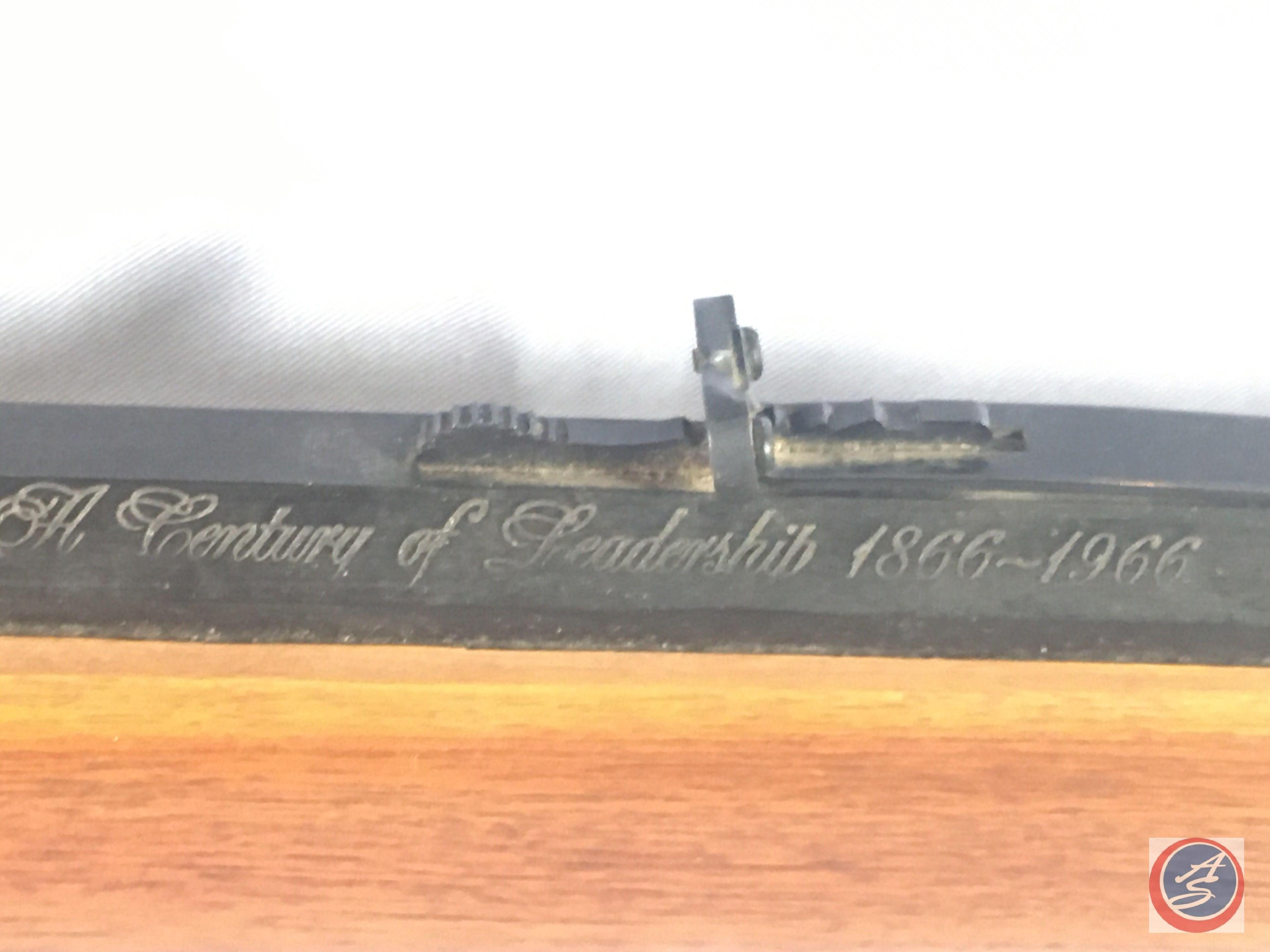 Manufacturer: Winchester CaliberGauge: 30-30 Model: 1866 FirearmType: Rifle SerialNumber: 97986