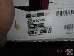 Part box 3 x 6 Bold Tones Wineberry Cap Strips, Part box 1/2 x8 Listel Wineberry Pencil pieces, Caps