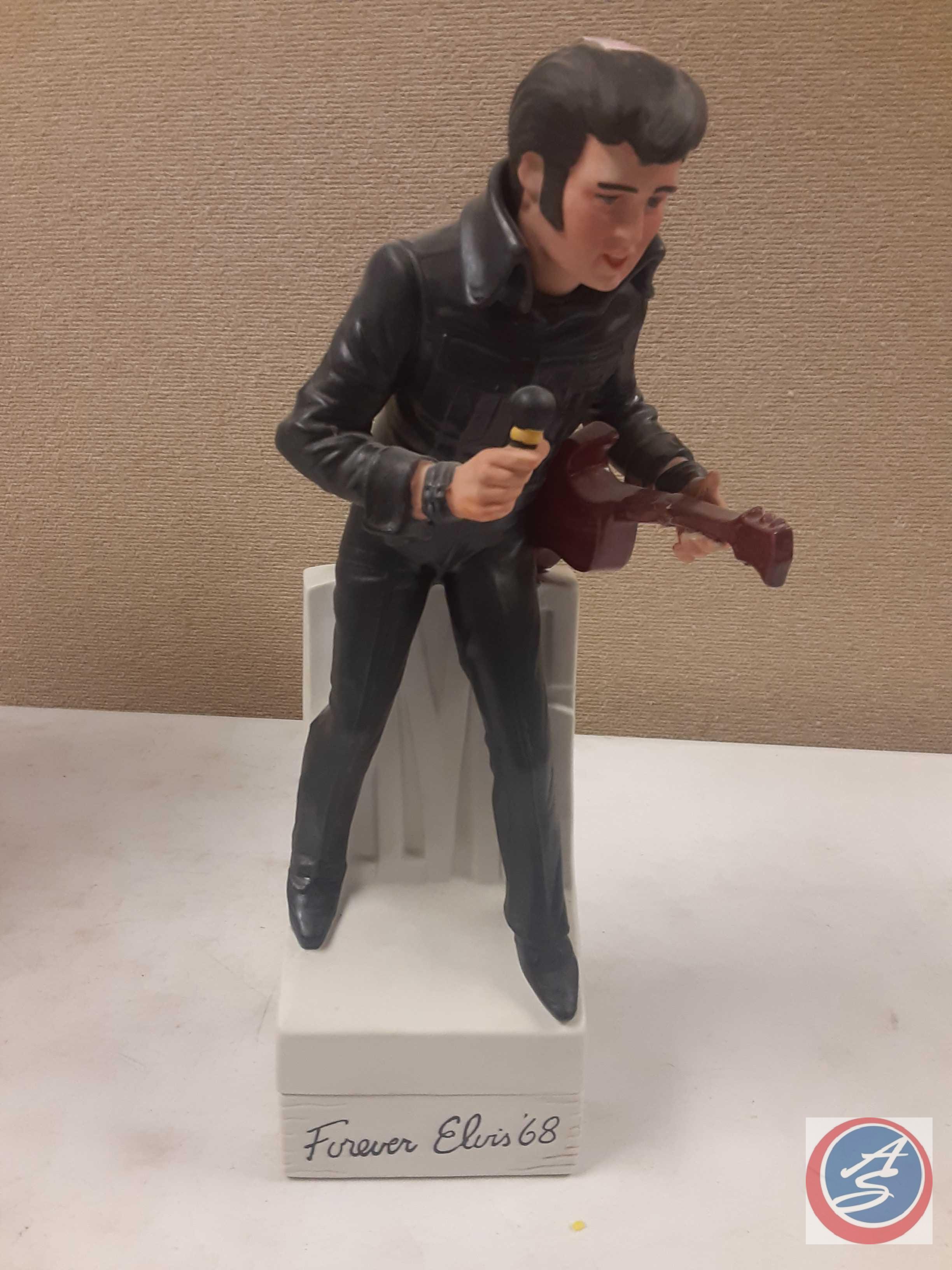 Forever Elvis 68 straight bourbon whiskey decanter with music box unopened (NO SHIPPING- MUST BE 21)