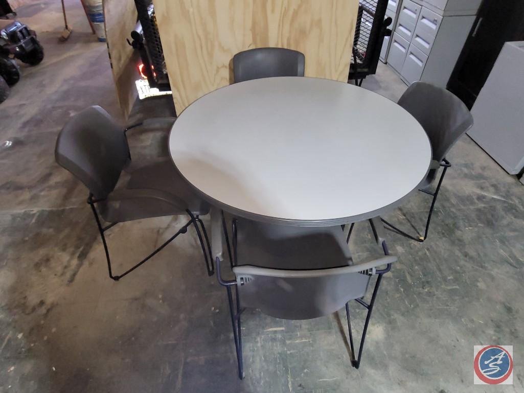 4 chairs and round table