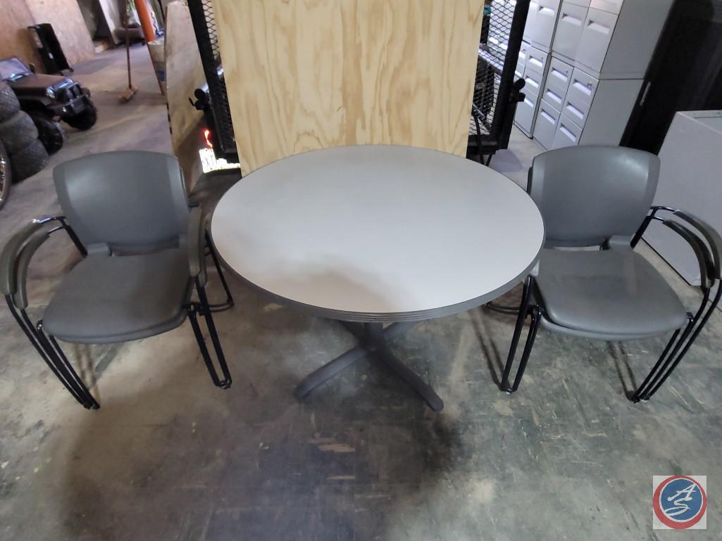 4 chairs and round table