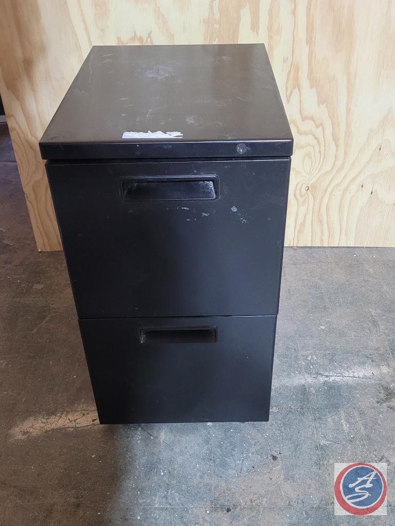 Black 2 drawer file cabinet