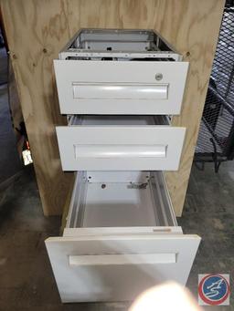 3 drawer file cabinet with no key