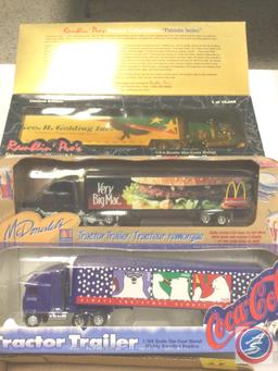 (1) Coca-Cola Tractor/Trailer 1/64 Scale, (1) McDonald's Very Big Mac Tractor/Trailer 1/64 Scale,