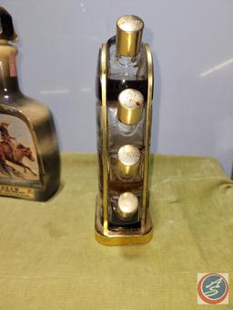 Assortment of 4 decanters