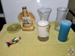 Lead crystal vases and decanter