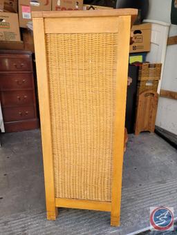 3 Drawer wicker basket shelf