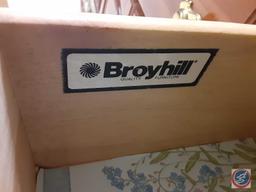 Broyhill wood dresser with 7 drawers 2 doors, Mirror with 2 sides, approx measurements are dresser