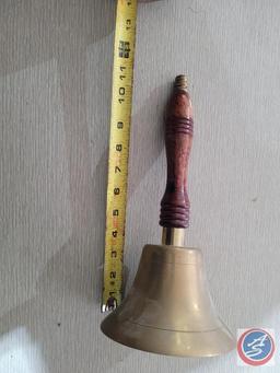 Brass bell with wooden handle (vintage)