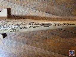 Heavy Hitter Carved Baseball Bat. 1995 Orioles championship signature baseball bat.