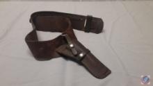 (1) leather holster with belt size small