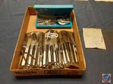 12 piece Craftsman chisel and punch set, a number 5 Junior hand punch
