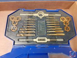 Kobalt Tap & Die Set in Plastic Molded Case, Hammer Tacker, Reversible Ratchet Screwdriver Set,