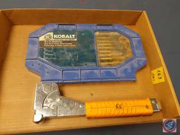 Kobalt Tap & Die Set in Plastic Molded Case, Hammer Tacker, Reversible Ratchet Screwdriver Set,