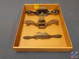 (1)...Vintage Double Combination Spokeshaver Draw Knife, (1) Vintage Spokeshaver (no No.), (1) Stanl