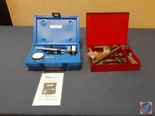 Rare Vintage Williams Boring Lathe Tool Set, Central Tools Inc. Dial Indicator Set 1in. Range