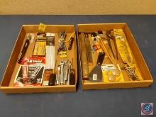 Stanley Cabinet Knobs, Putty Knife, Channel Locks, Expansive Bit, Sears Set Screw Assortment,