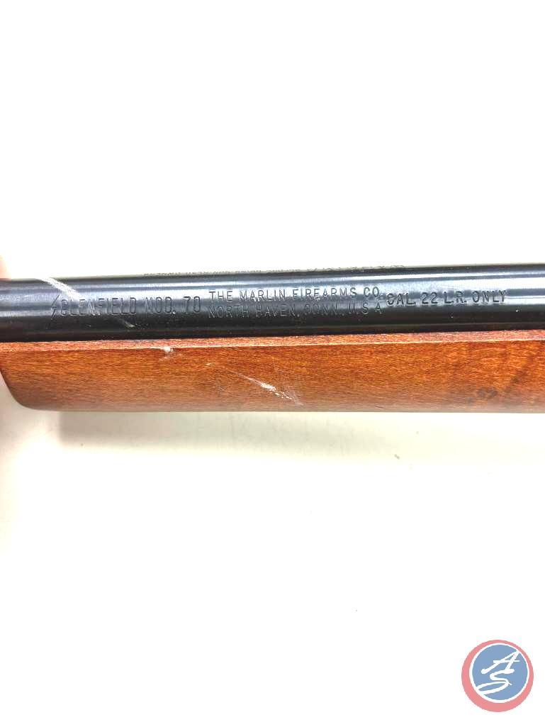 MFG: Glenfield Model: 70 Caliber/Gauge: .22 cal Action: Semi Serial #: 18358478 Notes: magazine