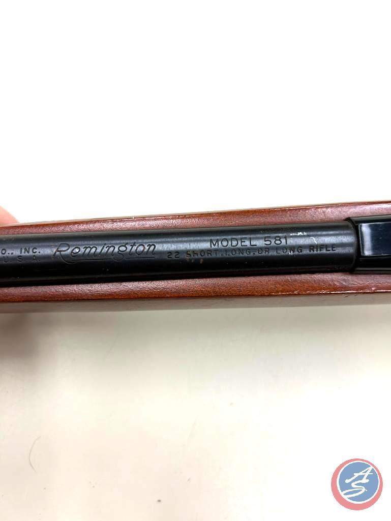 MFG: Remington Model: 581 Caliber/Gauge: .22 cal Action: Bolt Serial #: 14609 Notes: magazine